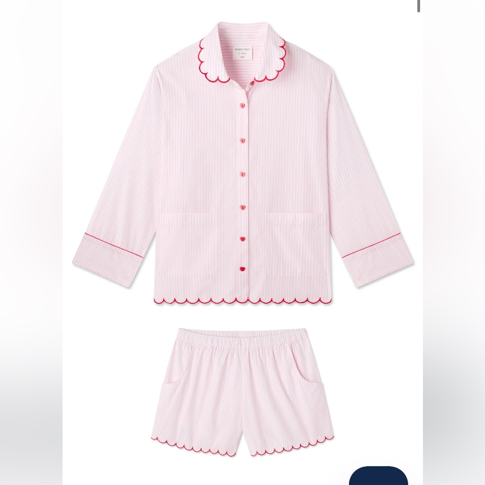 Lake Pajamas Lottie Shorts Set in primrose stripe